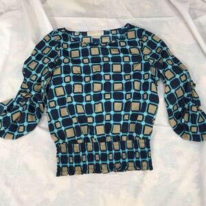 MICHAEL Michael Kors Gathered Sleeve Tunic Top